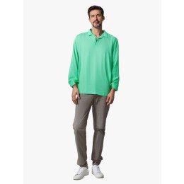 Customized green solid color long-sleeved polo shirt, designed men's gardening work clothes polo shirt, gardening top, Luhuan Haitian Resort Hotel P1589 Customized green solid color long-sleeved polo shirt, designed men's gardening work clothes polo shirt, gardening top, Luhuan Haitian Resort Hotel P1589